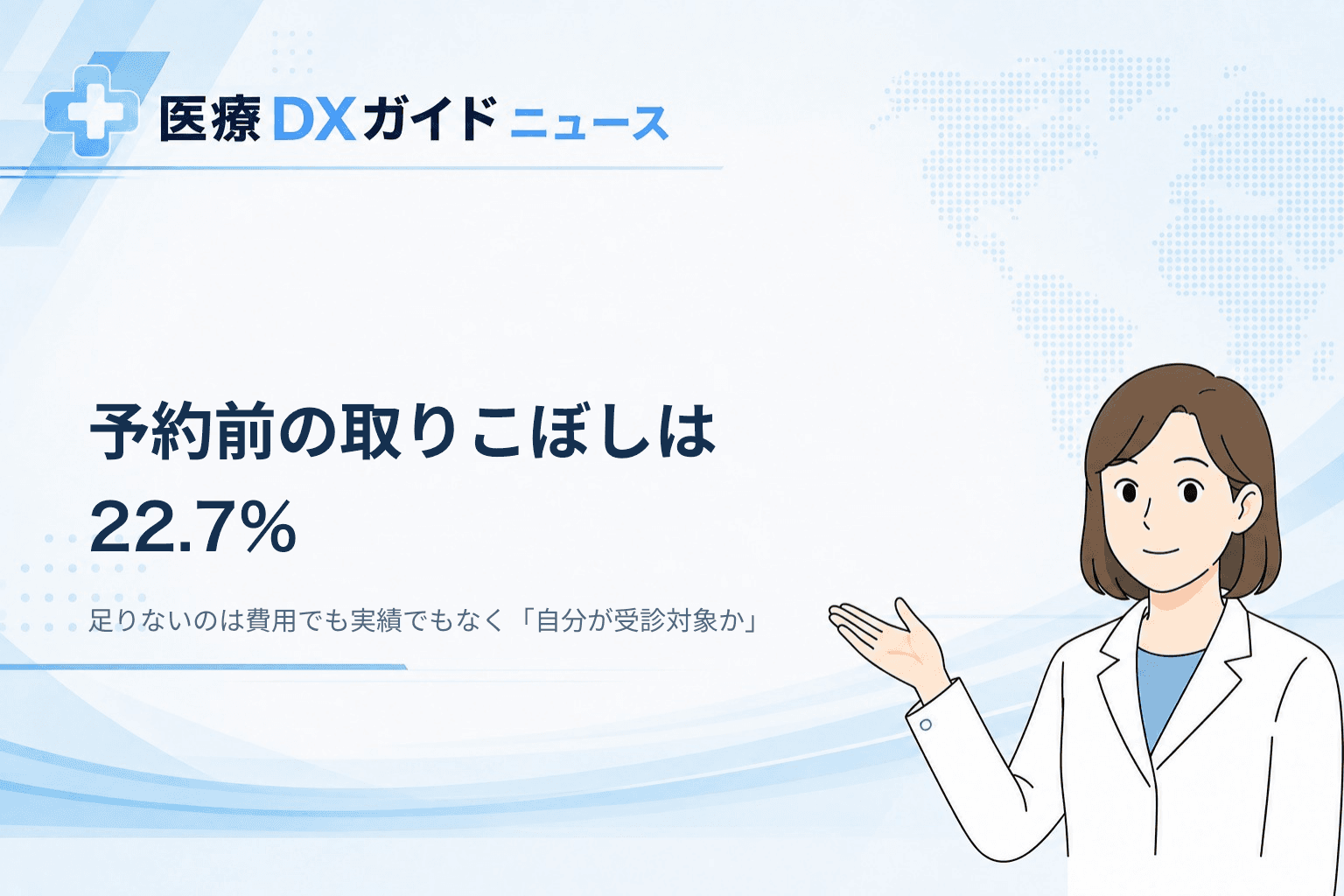予約前の取りこぼし22.7% 自院サイトに何を書き足すか